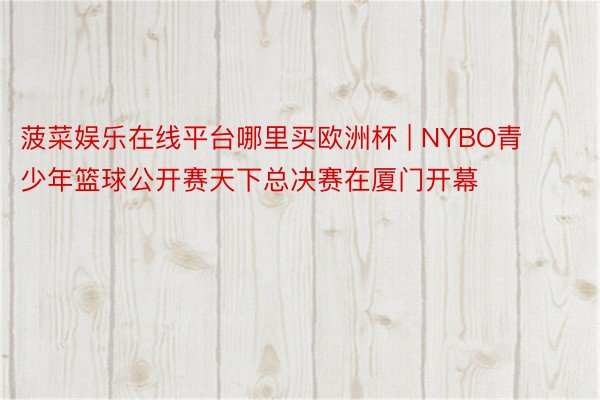 菠菜娱乐在线平台哪里买欧洲杯 | NYBO青少年篮球公开赛天下总决赛在厦门开幕